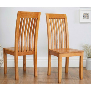 Ghế 6 Nan - Đứng : Gỗ Sồi - Mặt Ghế Gỗ